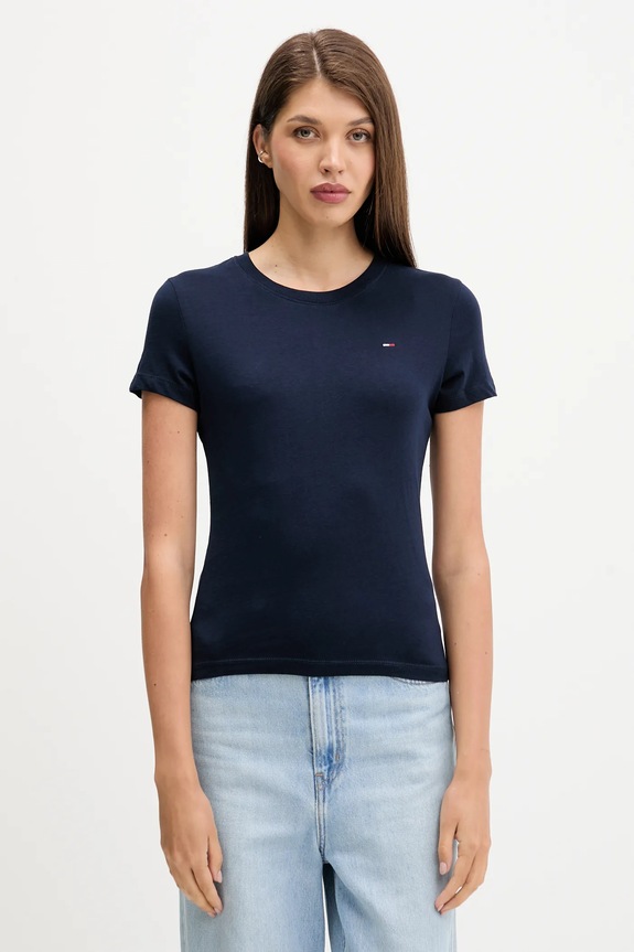 Ρούχα Βαμβακερό μπλουζάκι Tommy Jeans 3-pack DW0DW22175 σκούρο μπλε