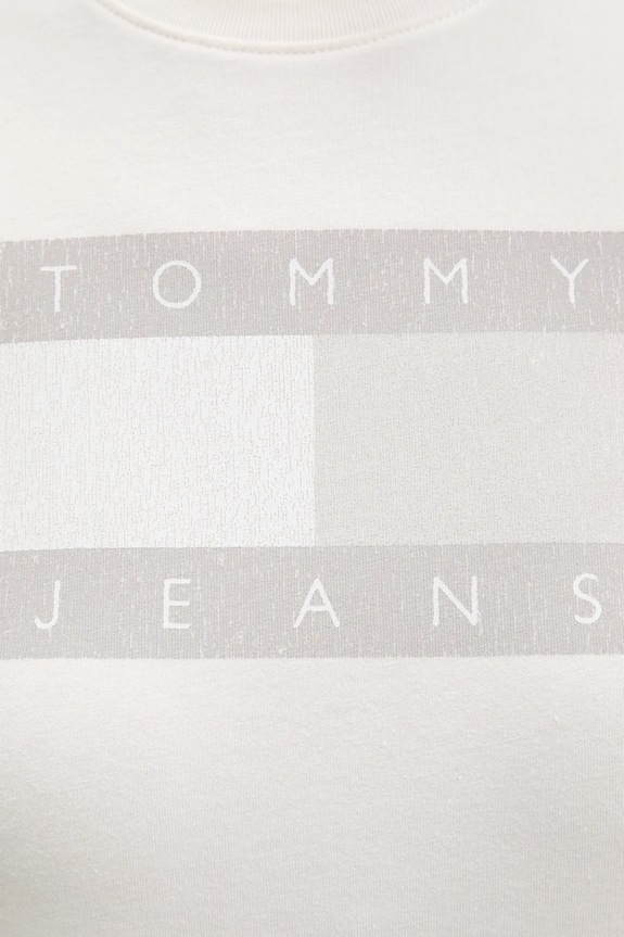 Bombažna kratka majica Tommy Jeans DW0DW22562 bež