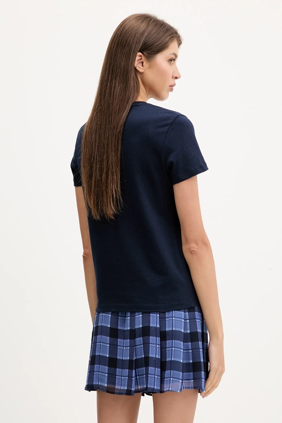 Odjeća Pamučna majica Tommy Jeans DW0DW22562 mornarsko plava