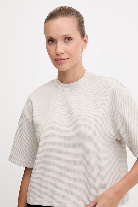 adidas Performance t-shirt treningowy Motion beżowy JM4476