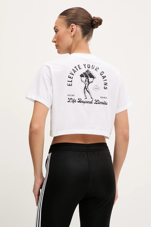 Odzież adidas Performance t-shirt TIE-INS JY3370 biały