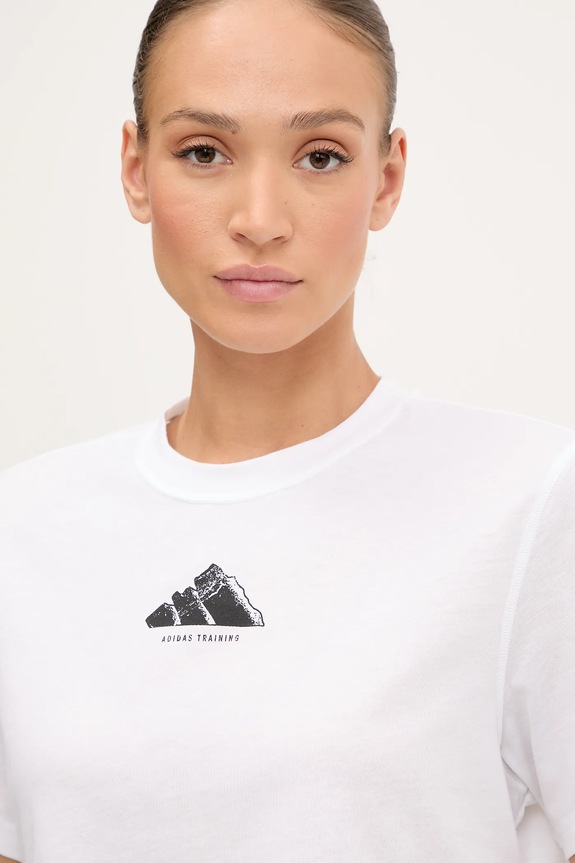 adidas Performance t-shirt TIE-INS biały JY3370