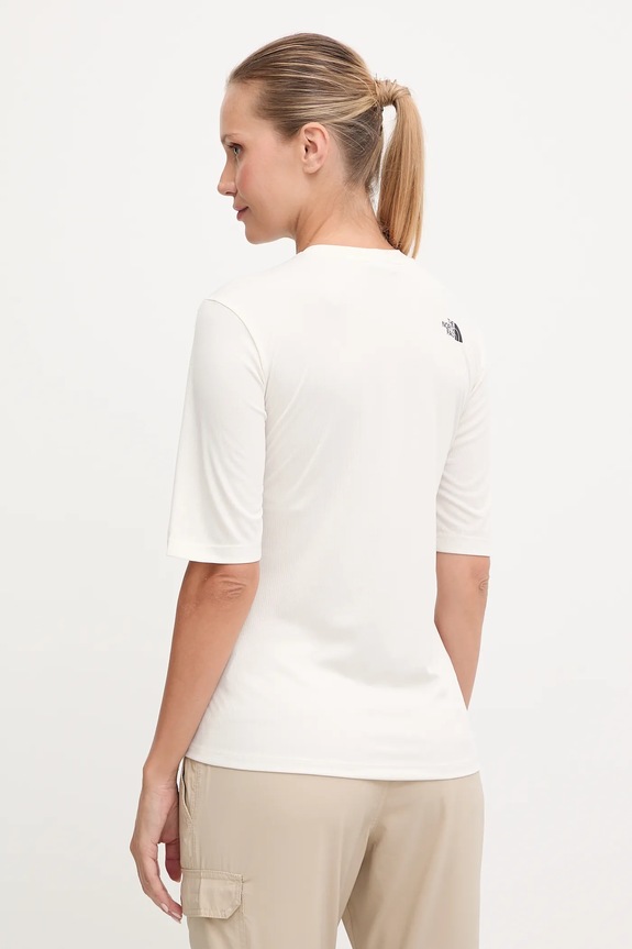 The North Face t-shirt sportowy Shadow NF0A8E1DQLI1 beżowy AW25