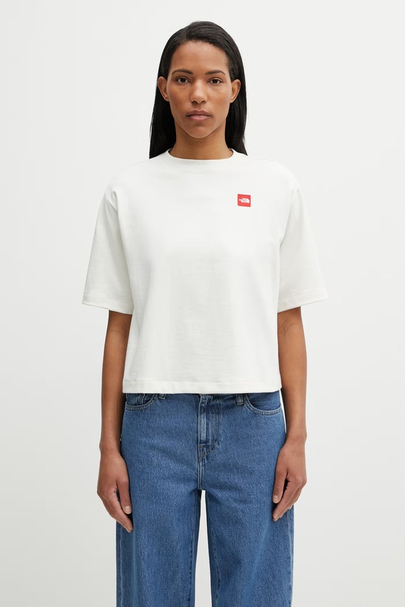 The North Face tricou de damă din bumbac Redbox bumbac bej NF0A8EG6QLI1