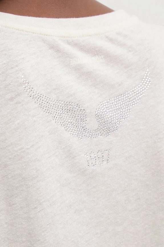 Majica kratkih rukava s dodatkom lana ZADIG&VOLTAIRE JWTS02818