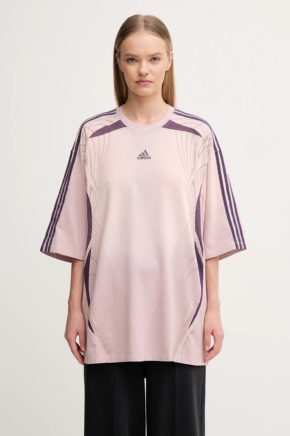 adidas Originals t-shirt bawełniany Oversized Tee nadruk różowy KE9808