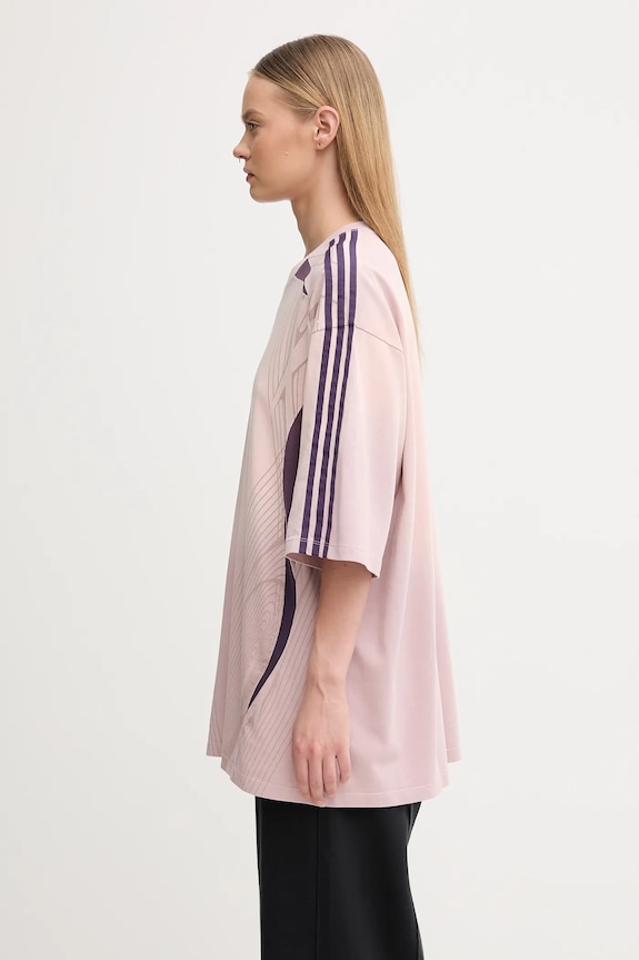 adidas Originals t-shirt bawełniany Oversized Tee KE9808 różowy AW25