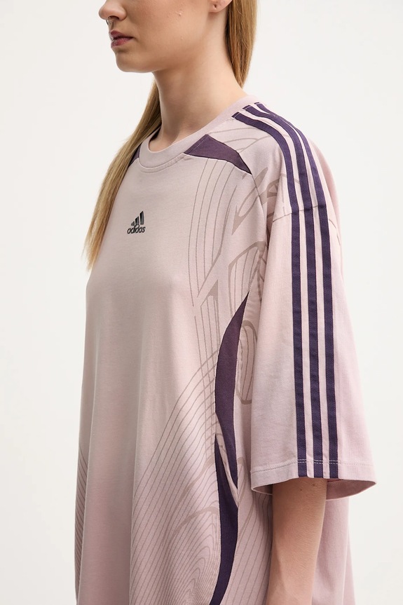 adidas Originals t-shirt bawełniany Oversized Tee różowy KE9808