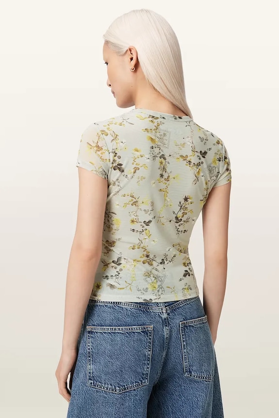 AllSaints T-shirt damski ELLIE W267JC beżowy AW25
