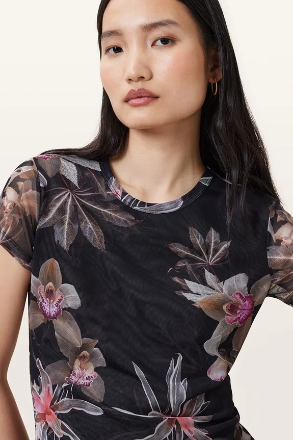 AllSaints T-shirt damski ELLIE W267JC czarny AW25