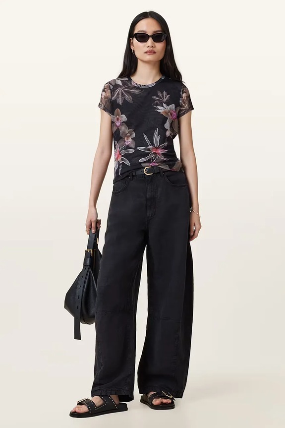 AllSaints T-shirt damski ELLIE W267JC czarny