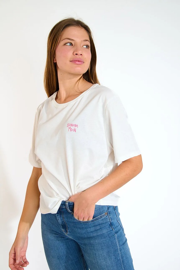 Βαμβακερό μπλουζάκι Banana Moon Urbana CRISP.URBANA μπεζ AW25