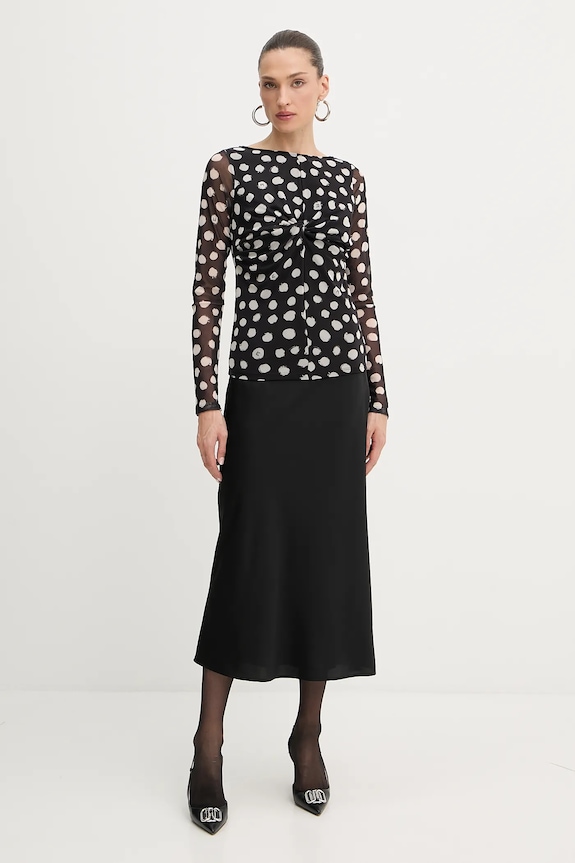 Tričko s dlouhým rukávem Liu Jo UF5269.JS007 černá AW25