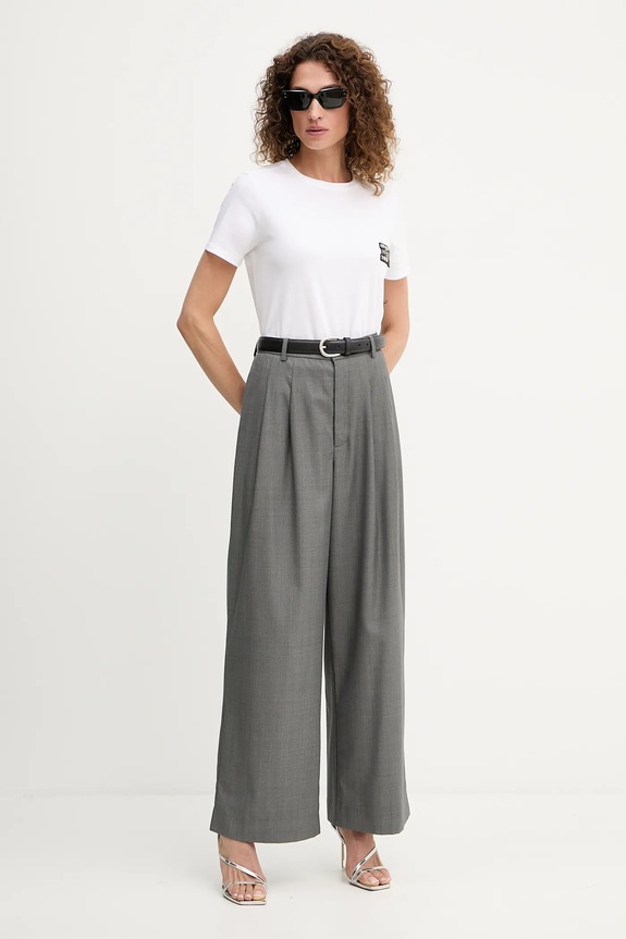 Βαμβακερό μπλουζάκι Ermanno Firenze 57TL010EE0 λευκό AW25