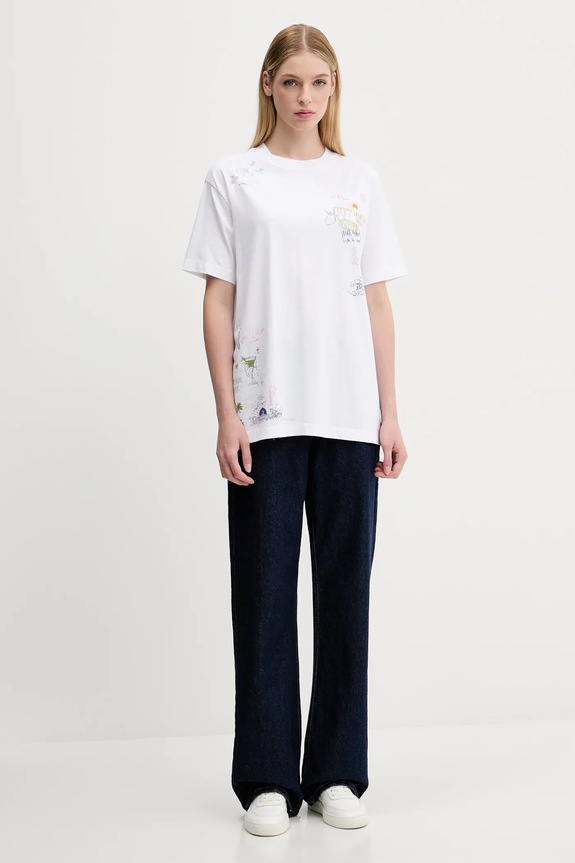 Bavlnené tričko Abercrombie & Fitch KI157.5386.100 biela AW25
