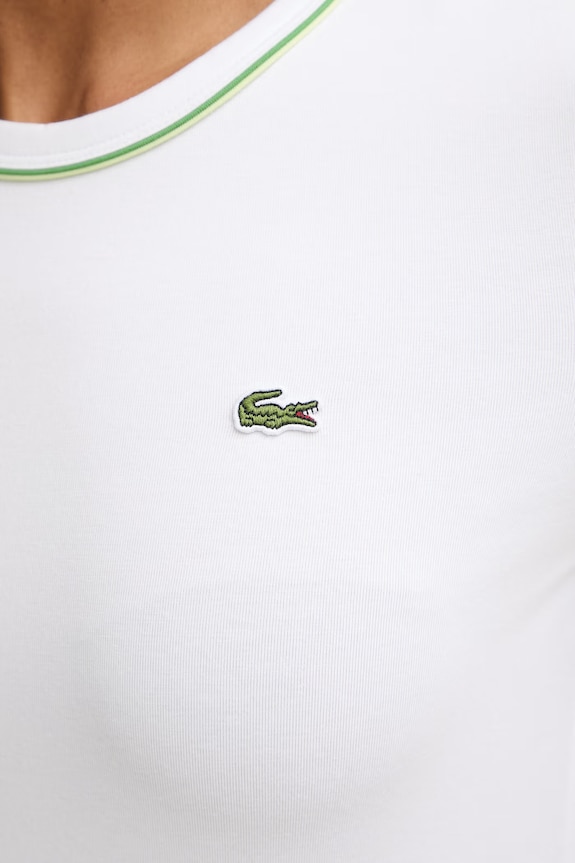 Lacoste tricou de damă din bumbac TF5289 alb