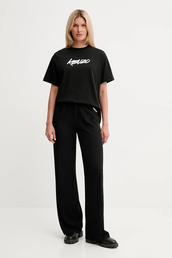 Bavlnené tričko Kenzo Kenzo x Futura FF62TS5544SG čierna AW25