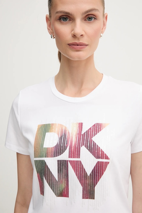 Dkny t-shirt biały P52H4WNA