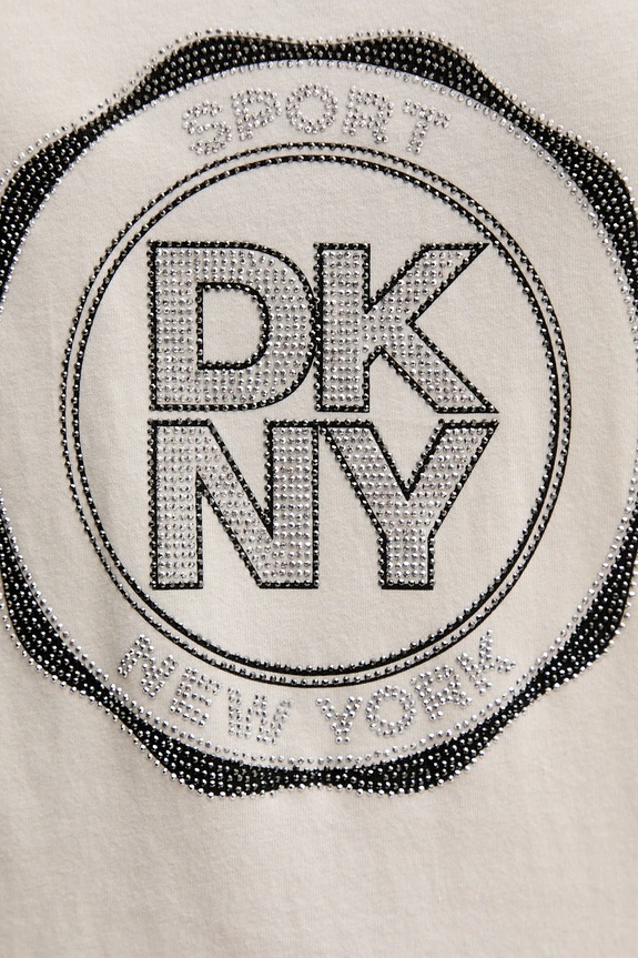 Dkny tricou din bumbac DP5T1366 bej