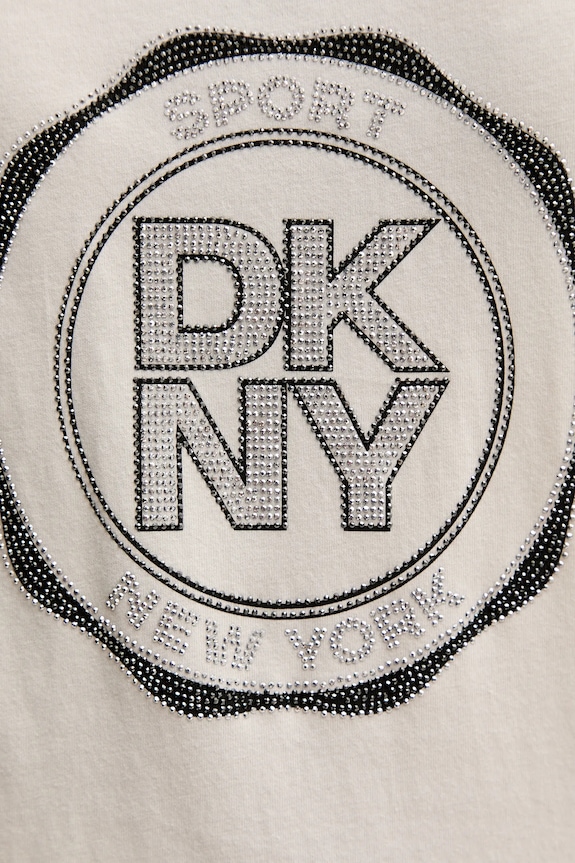 Dkny tricou din bumbac DP5T1366 bej