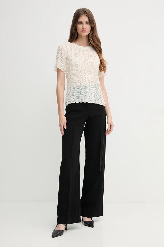 Dkny t-shirt P52SAW83 beżowy AW25