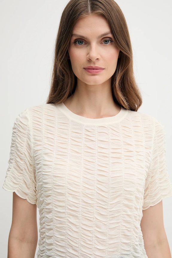 Dkny t-shirt beżowy P52SAW83