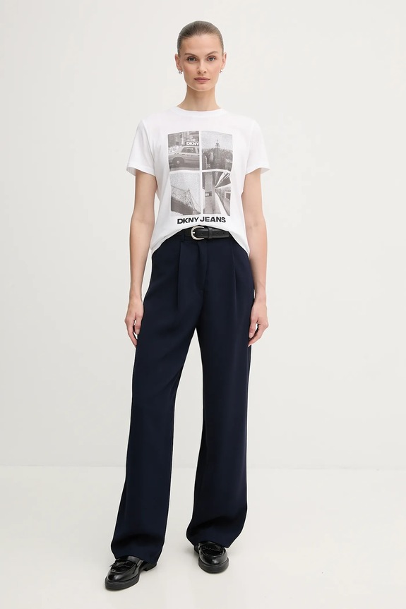 Dkny t-shirt DJ5T1526 biały AW25