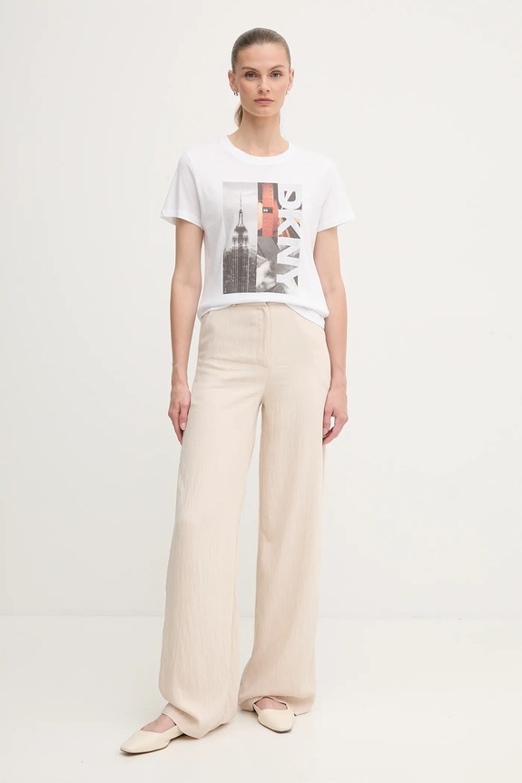 Dkny t-shirt DJ5T1547 biały AW25