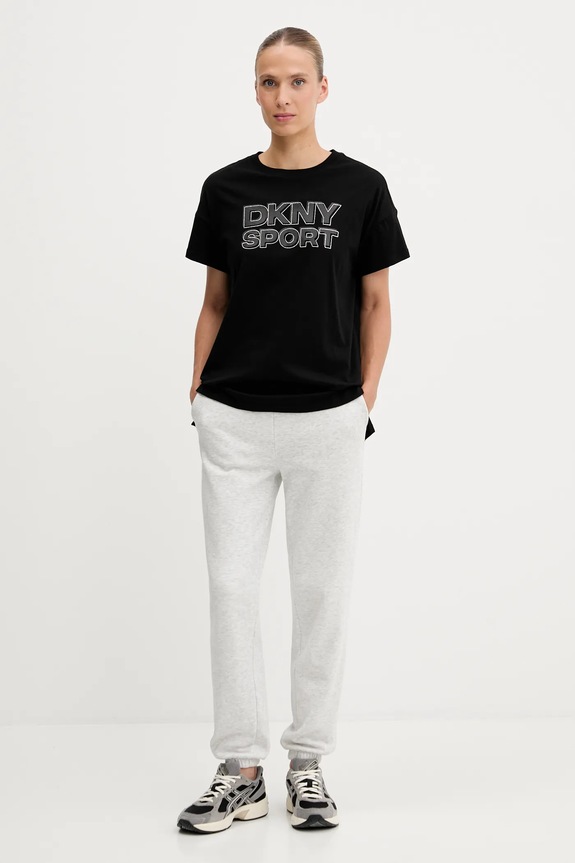 Bavlnené tričko Dkny DP5T1346 čierna AW25