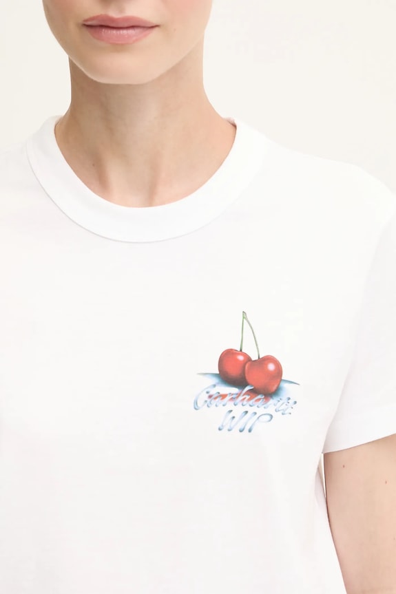 Carhartt WIP t-shirt in cotone W' S/S Jake Garcia bianco I035258.02XX