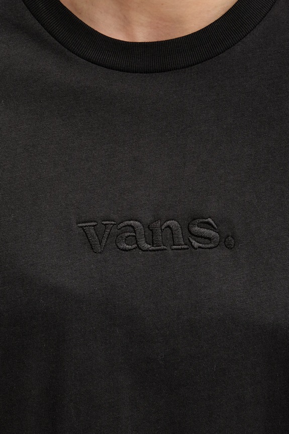 Bavlnené tričko Vans VN000RANBLK1 čierna