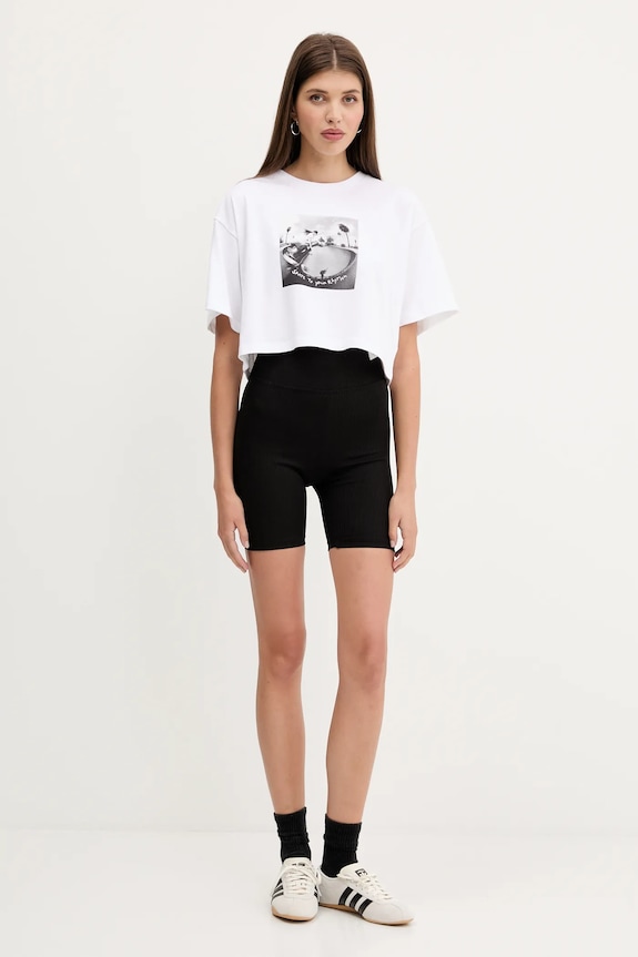 Vans pamut póló VN000RCHWHT1 fehér AW25