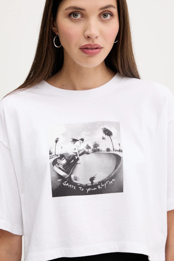Vans pamut póló fehér VN000RCHWHT1