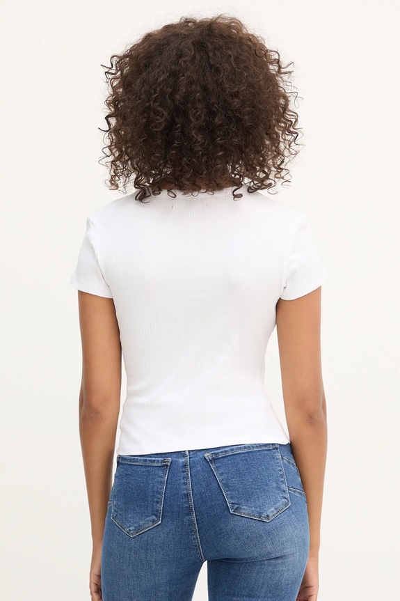 Îmbrăcăminte Vans tricou VN000RD1WHT1 alb