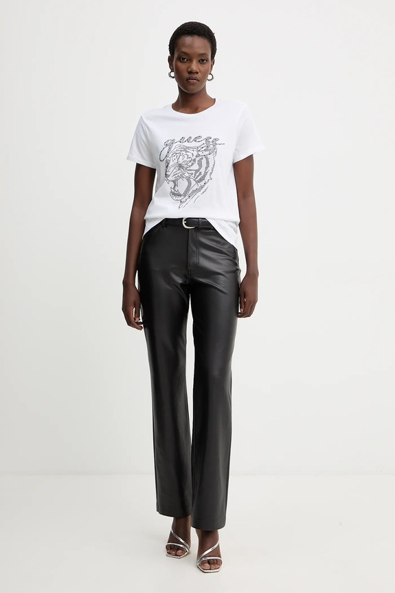 Guess t-shirt bawełniany W5BI32.K9RM1 biały AW25