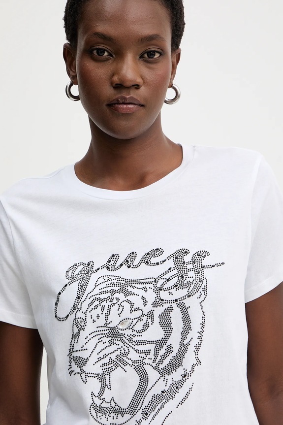 Guess t-shirt bawełniany biały W5BI32.K9RM1