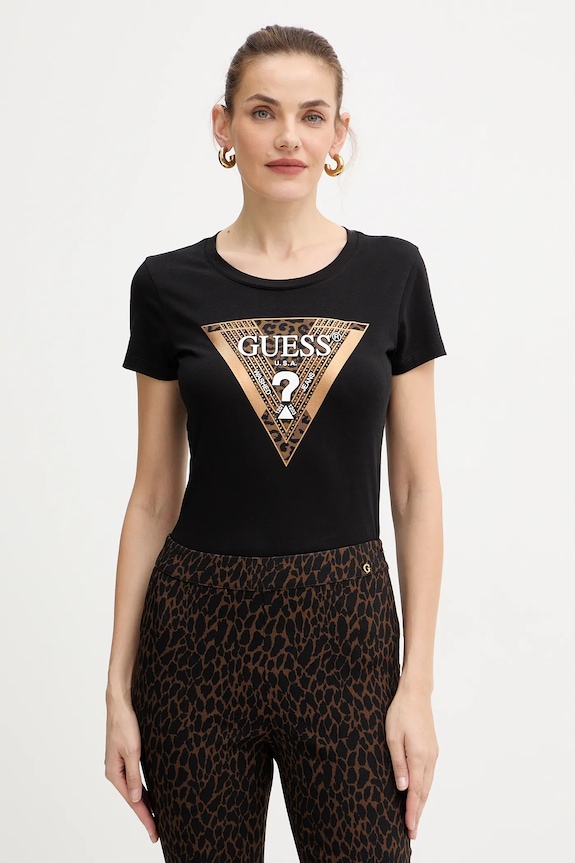 Tričko Guess slim čierna W5BI28.J1314