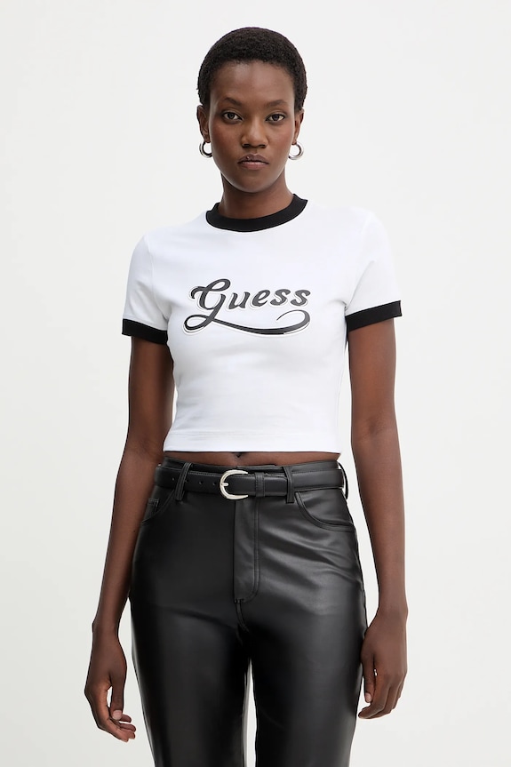 Tričko Guess potisk bílá W5BI20.J1314