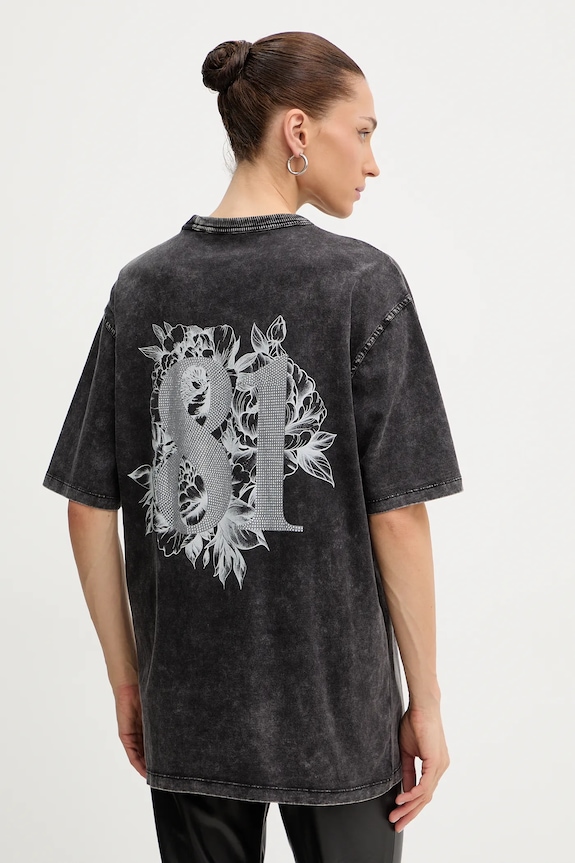 Guess t-shirt bawełniany nadruk szary W5BI19.I3Z14