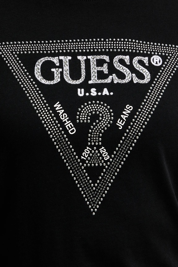 Guess t-shirt bawełniany W5BI18.I3Z14 czarny