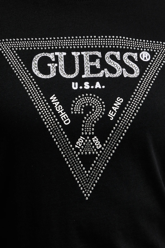 Guess t-shirt bawełniany W5BI18.I3Z14 czarny