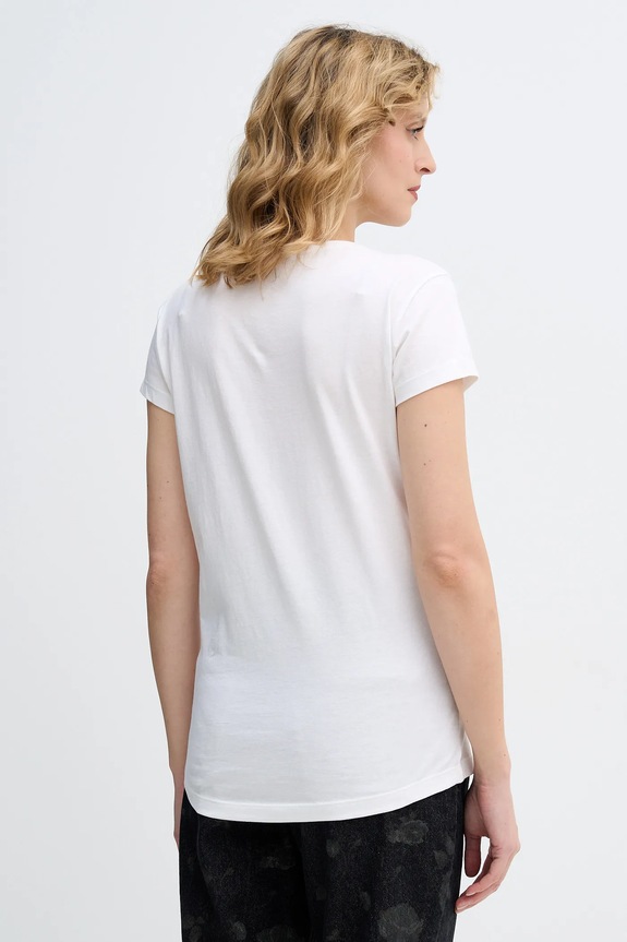 Odzież Sisley t-shirt bawełniany 3I1XL107Z beżowy