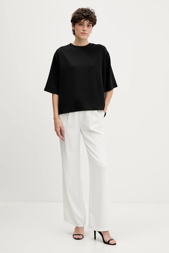 Sisley t-shirt 3JTHL1080 fekete AW25