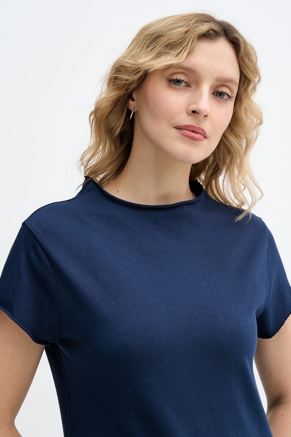 Sisley tricou din bumbac bleumarin 3QJ8L107Q