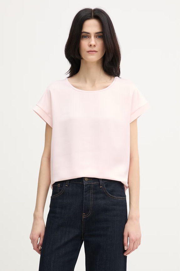 Joop! t-shirt z elastanem różowy 30044802
