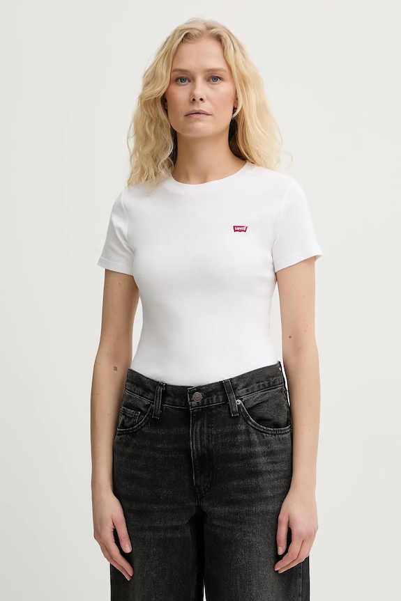 Ρούχα Βαμβακερό μπλουζάκι Levi's 2-pack 004AO λευκό