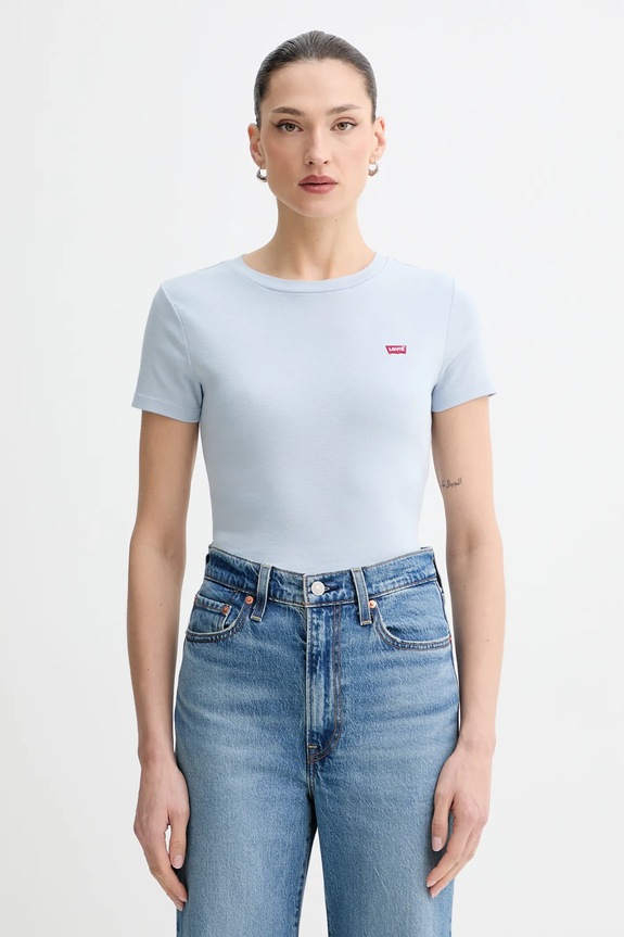 Bavlněné tričko Levi's 2-pack modrá 004AO