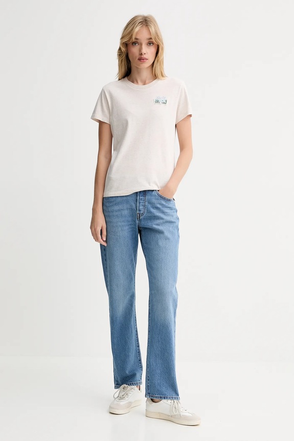 Levi's t-shirt bawełniany 17369.3165 beżowy AW25