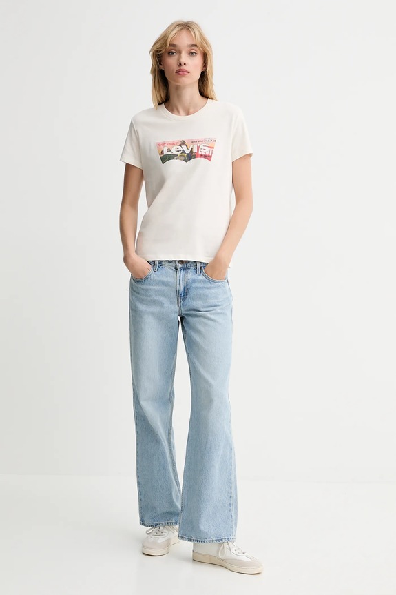 Bavlněné tričko Levi's 17369.3186 béžová AW25