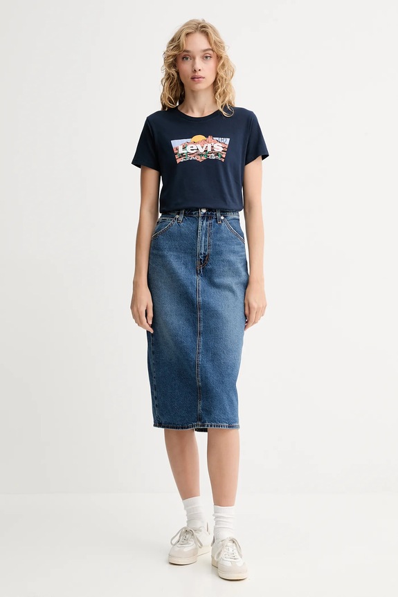 Levi's t-shirt bawełniany 17369.3199 granatowy AW25